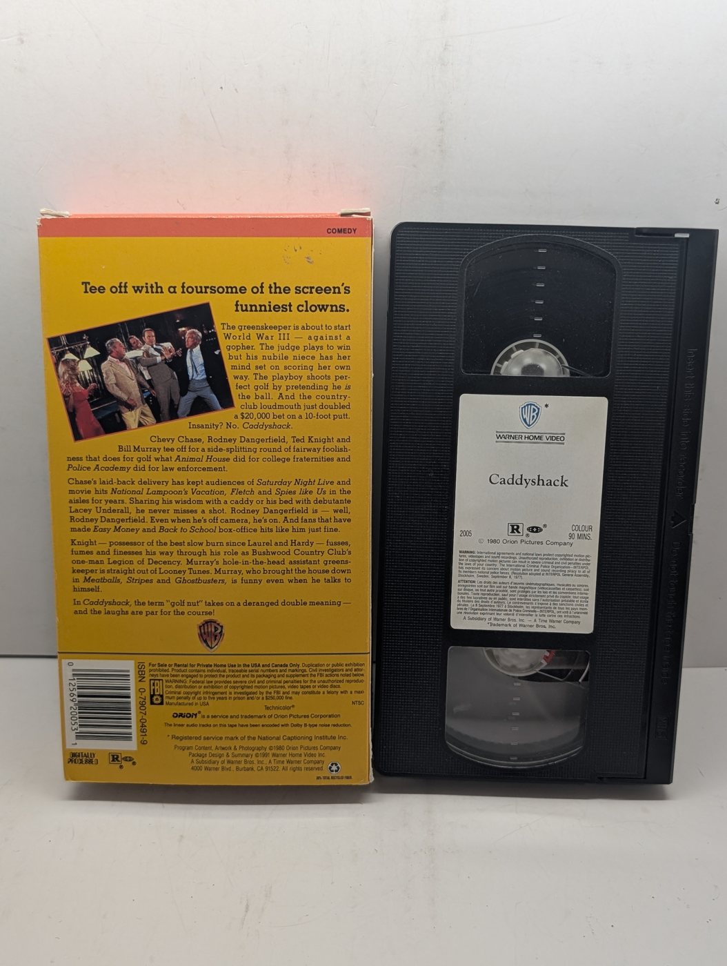 Caddyshack VHS actual item back