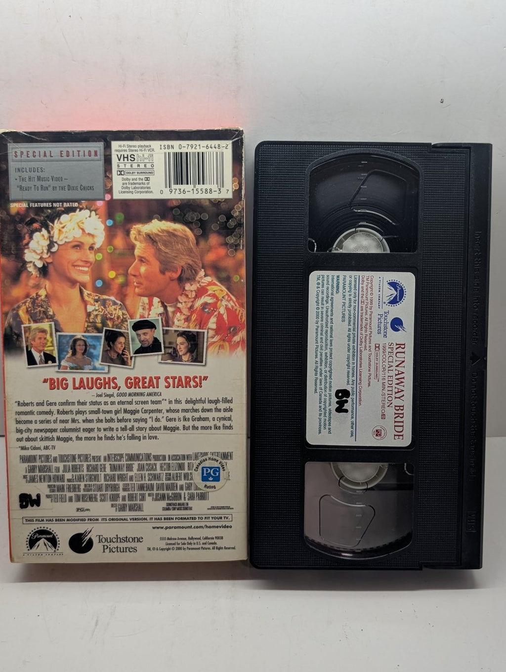 Runaway Bride: Special Edition VHS actual item back