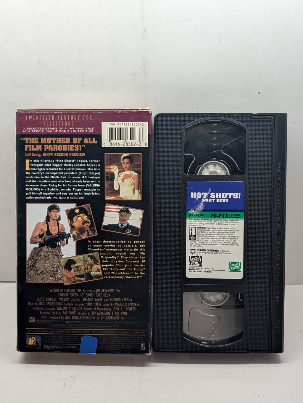 Hot Shots! Part Deux VHS actual item back