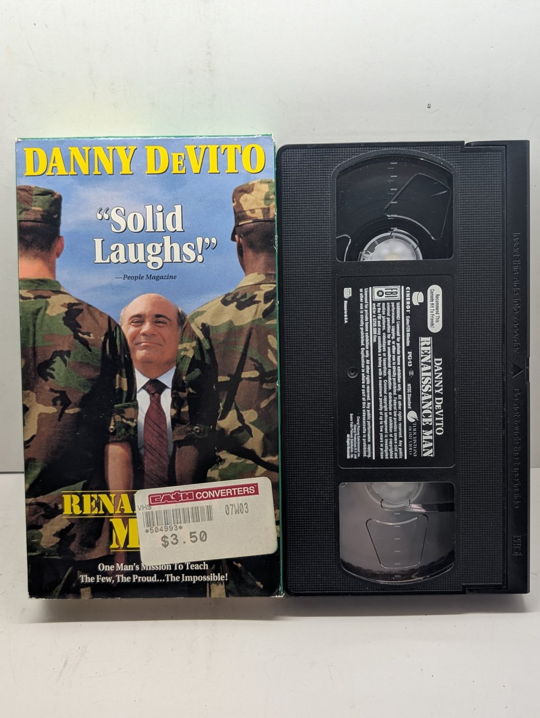 Renaissance Man VHS actual item front