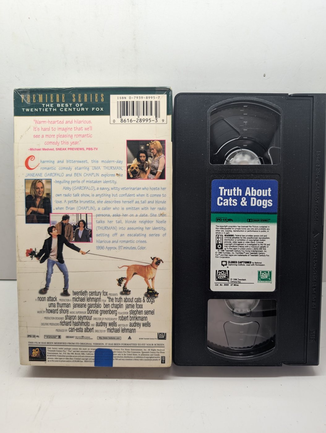 The Truth About Cats & Dogs VHS actual item back