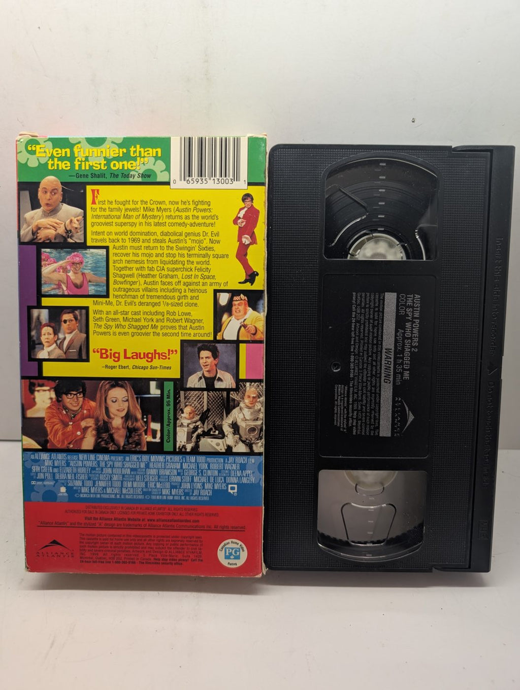 Austin Powers: The Spy Who Shagged Me VHS actual item back
