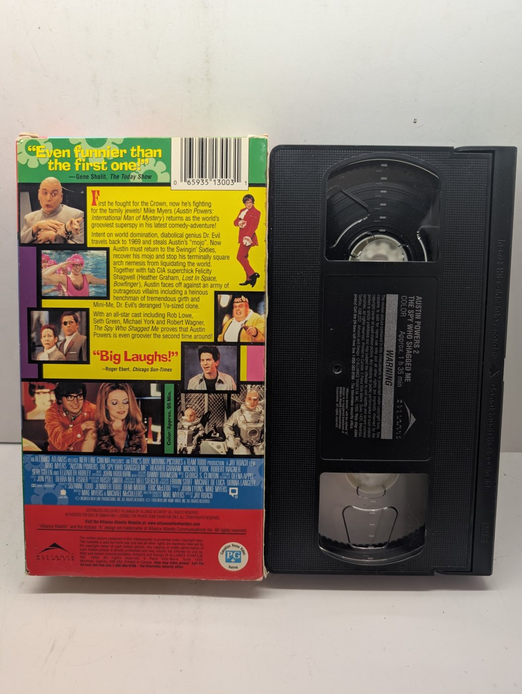 Austin Powers: The Spy Who Shagged Me VHS actual item back
