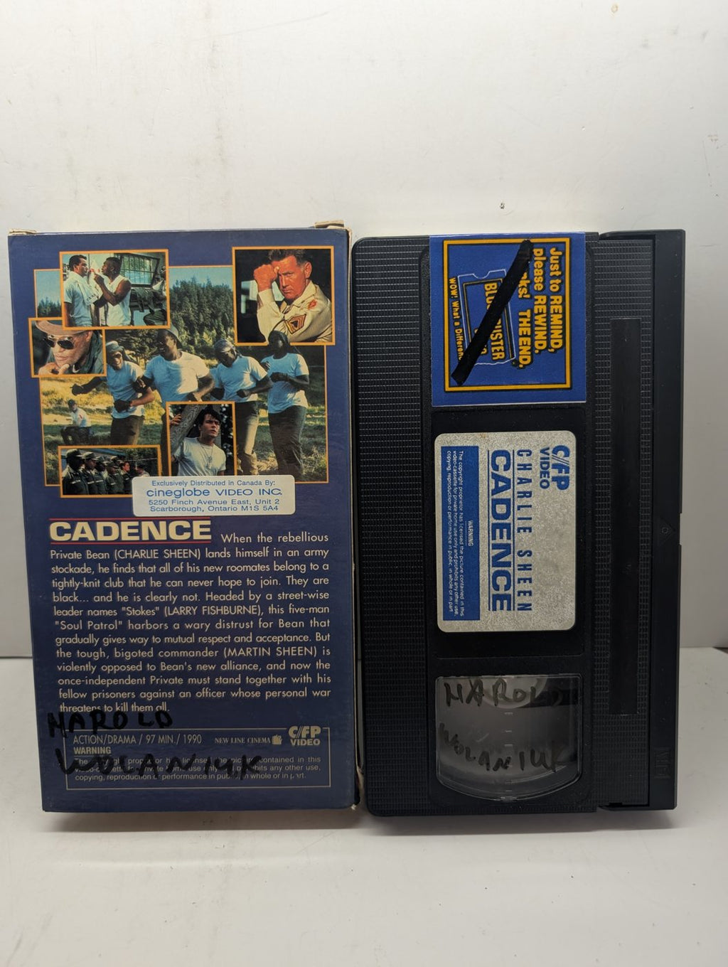 Cadence VHS actual item back