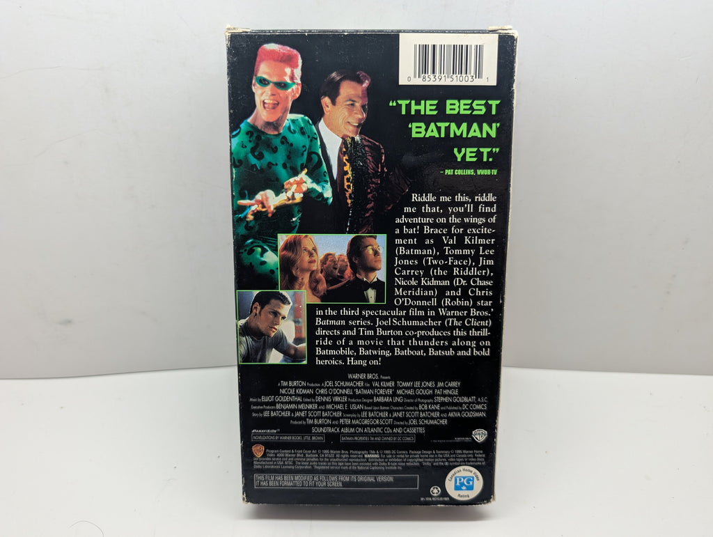 Batman Forever VHS - actual item back