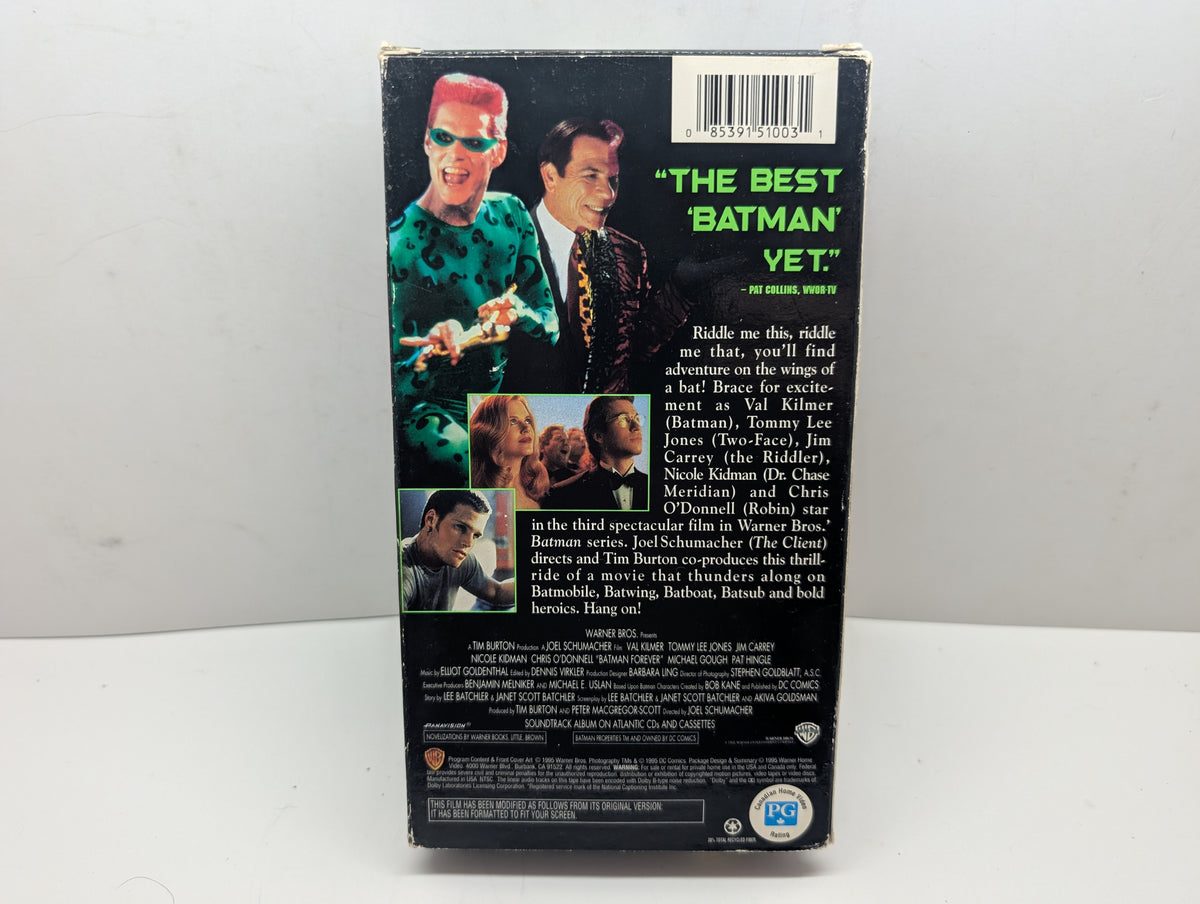 Batman Forever VHS - actual item back