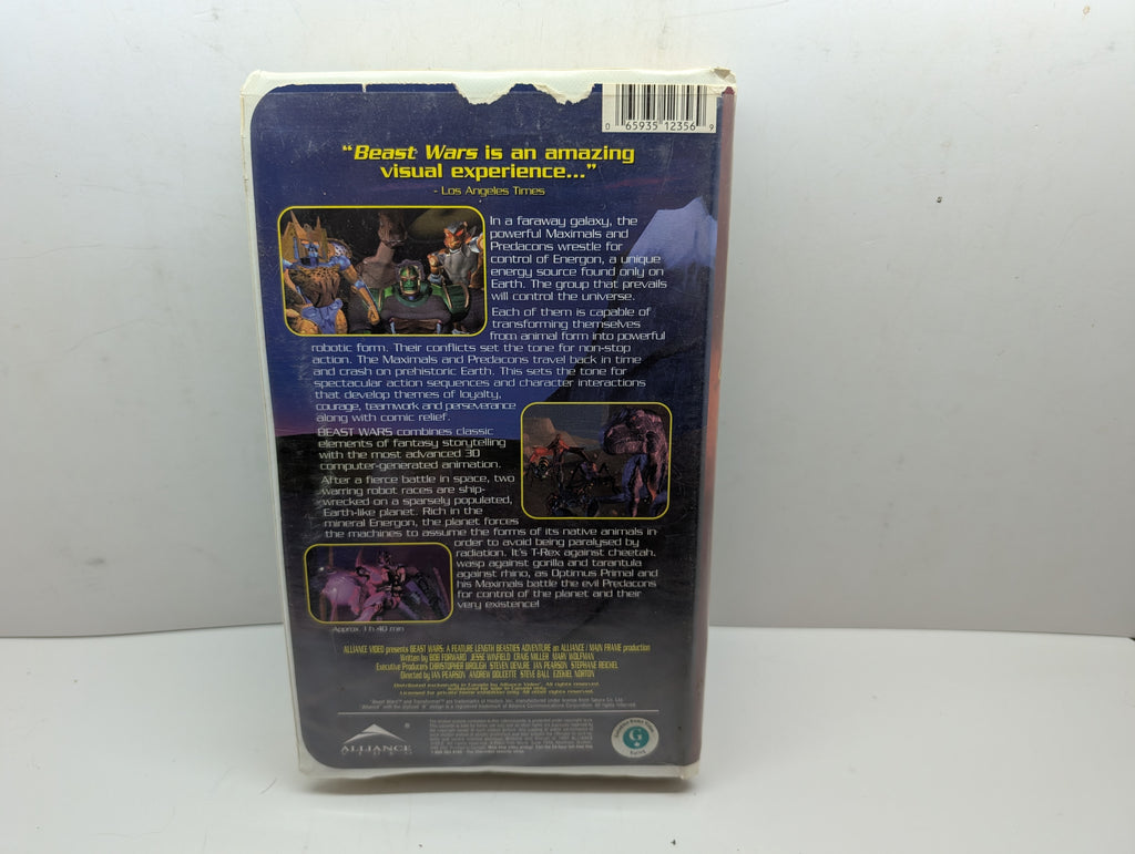 Beast Wars: A Feature Length Beasties Adventure VHS - actual item back