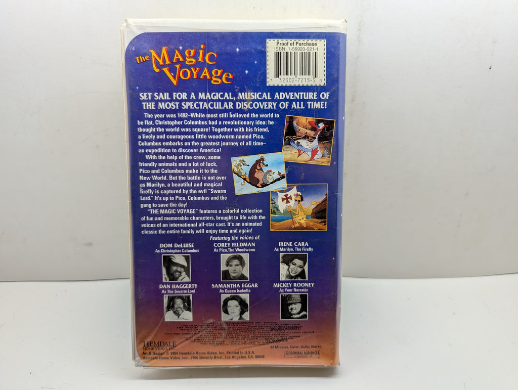 The Magic Voyage VHS - actual item back