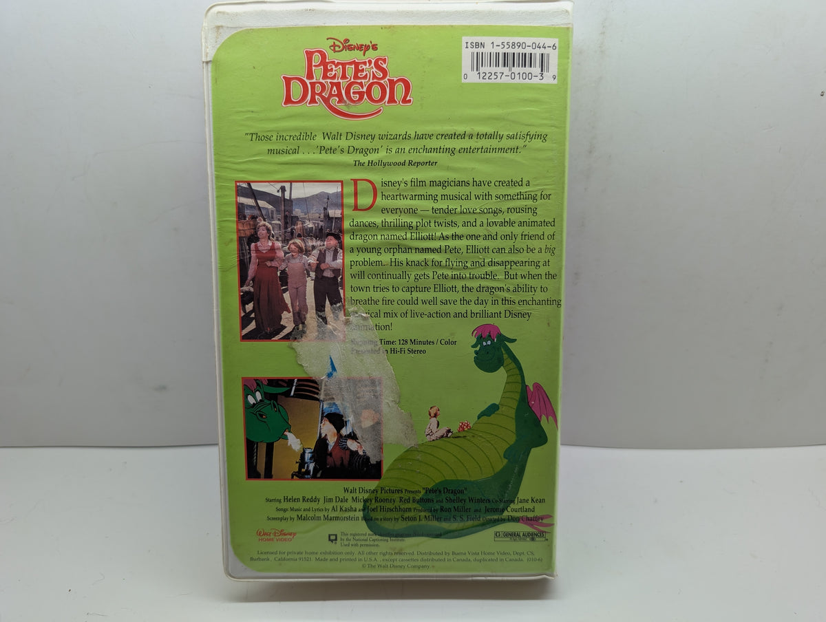 Pete's Dragon VHS - actual item back