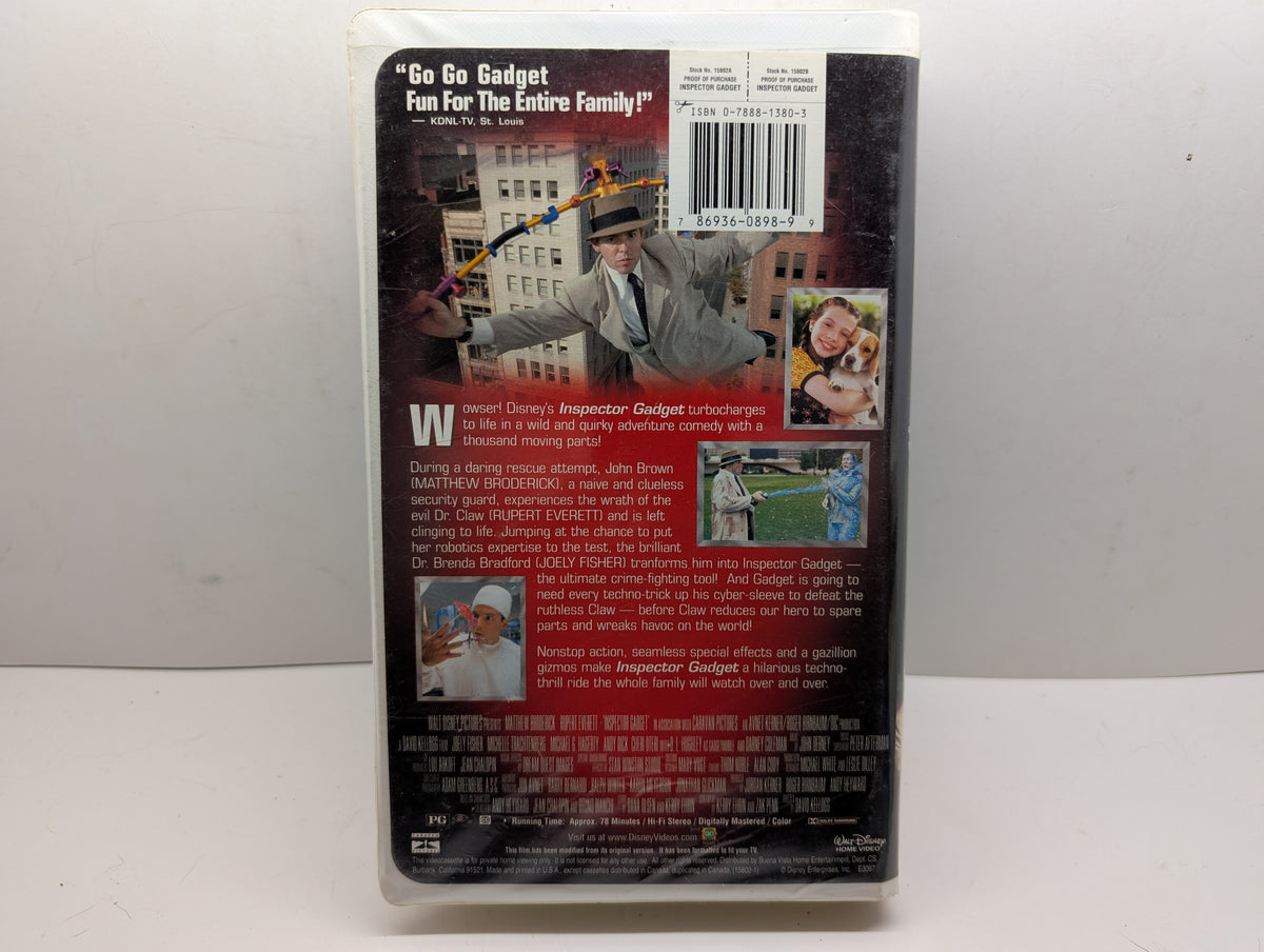 Inspector Gadget VHS - actual item back