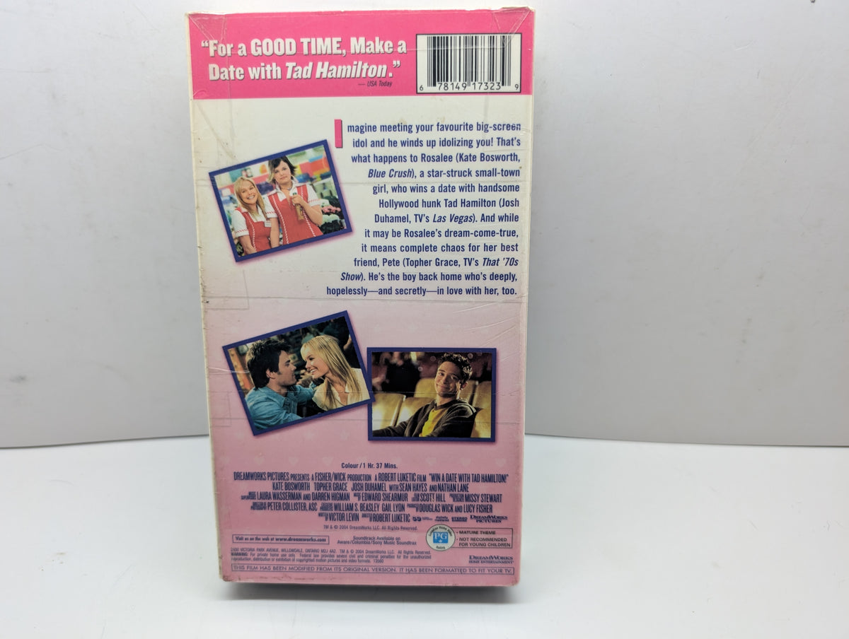 Win a Date with Tad Hamilton! VHS - actual item back