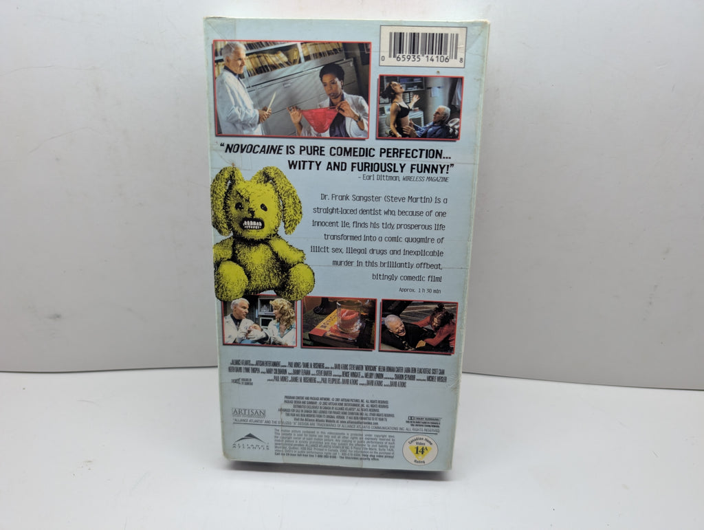 Novocaine VHS - actual item back