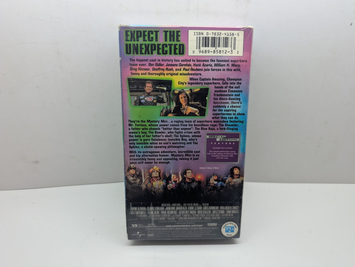 Mystery Men Special Edition VHS - actual item back
