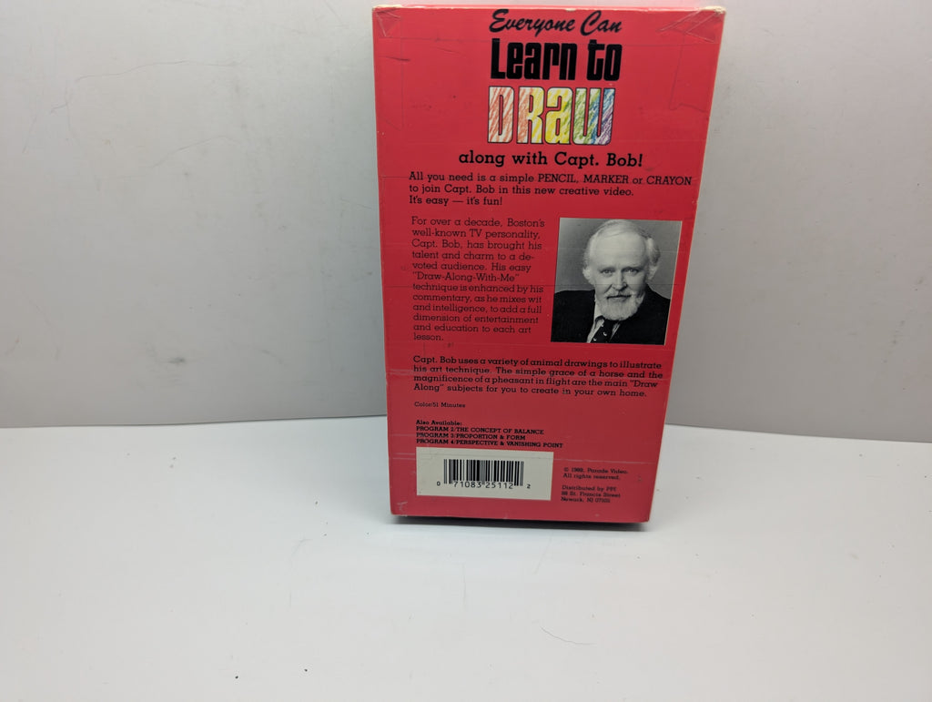 Learn to Draw: Program 1 VHS - actual item back