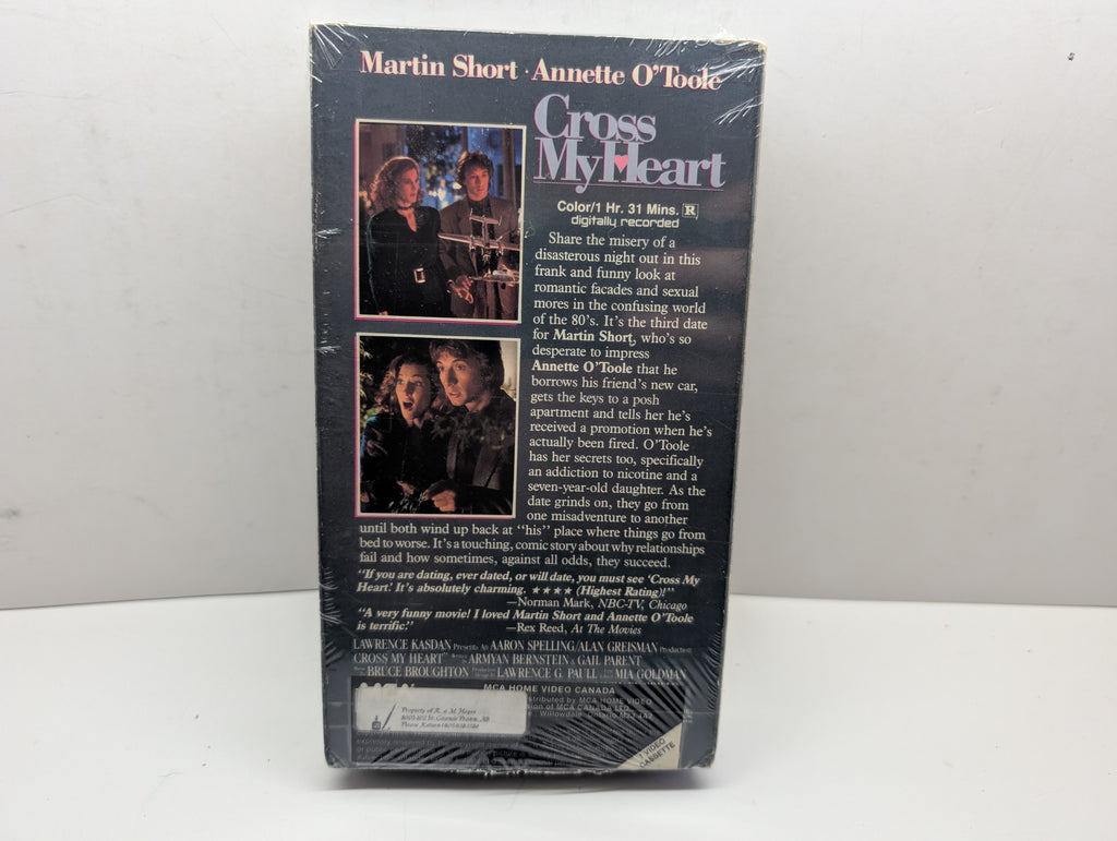 Cross My Heart VHS - actual item back