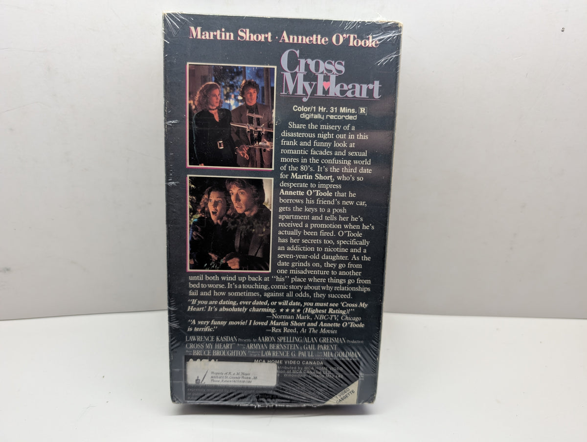 Cross My Heart VHS - actual item back