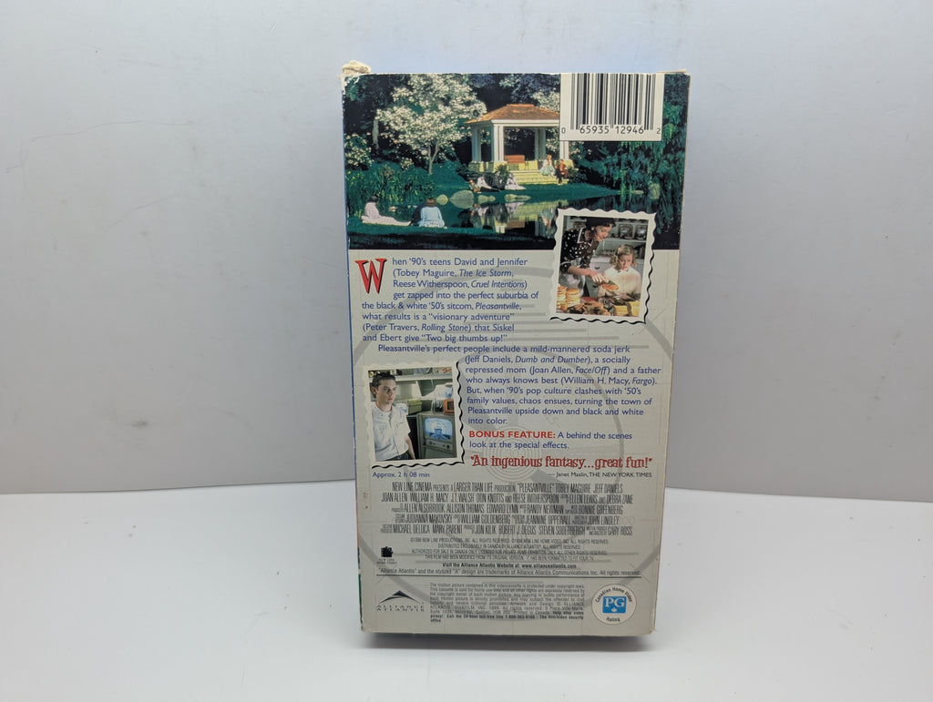 Pleasantville VHS - actual item back