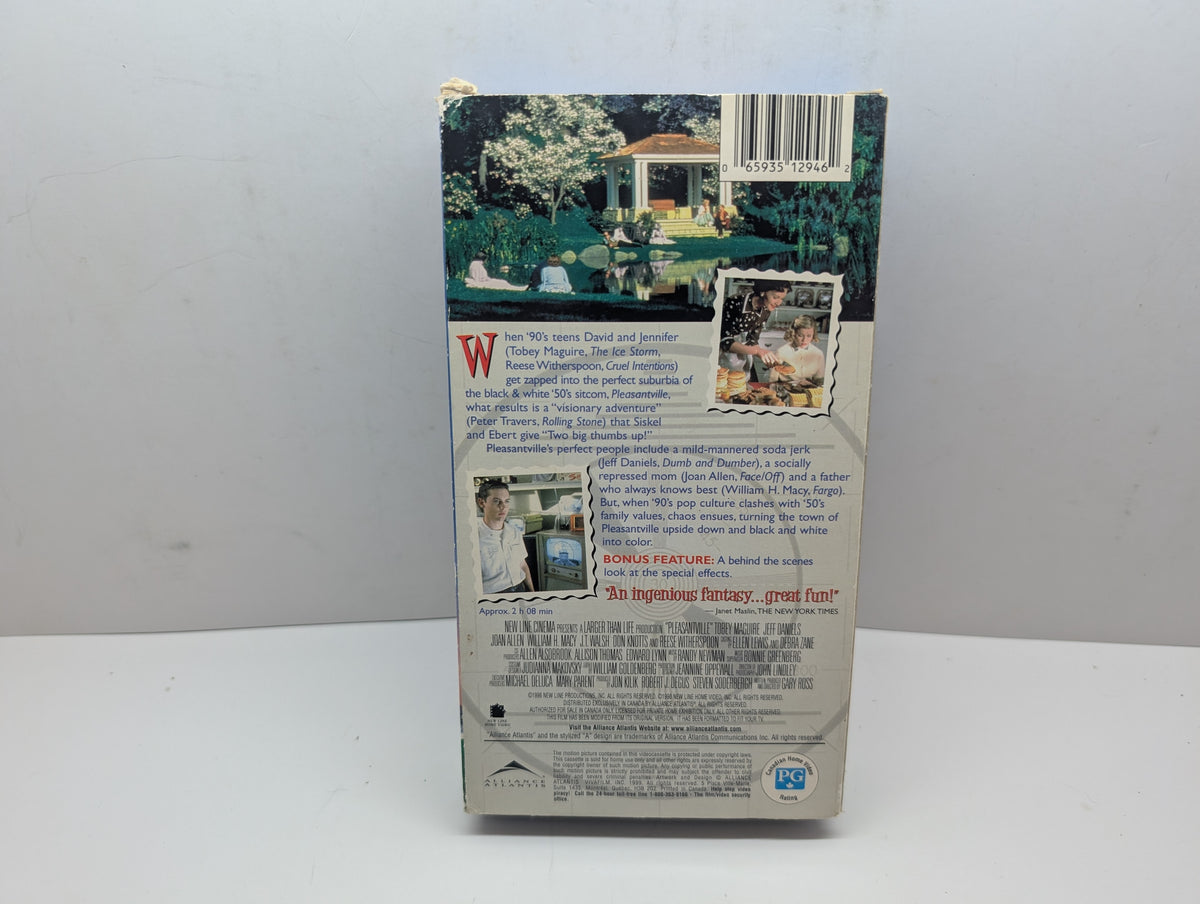 Pleasantville VHS - actual item back