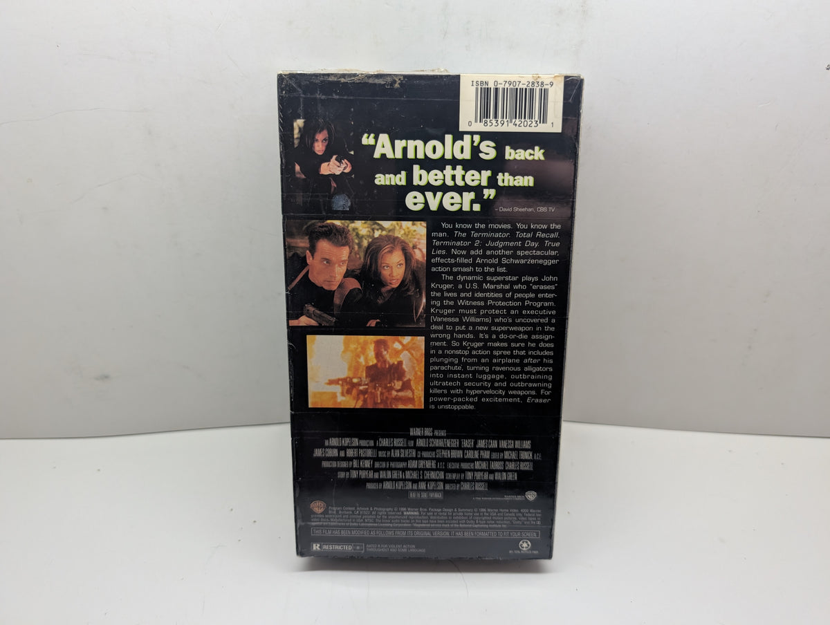 Eraser VHS - actual item back