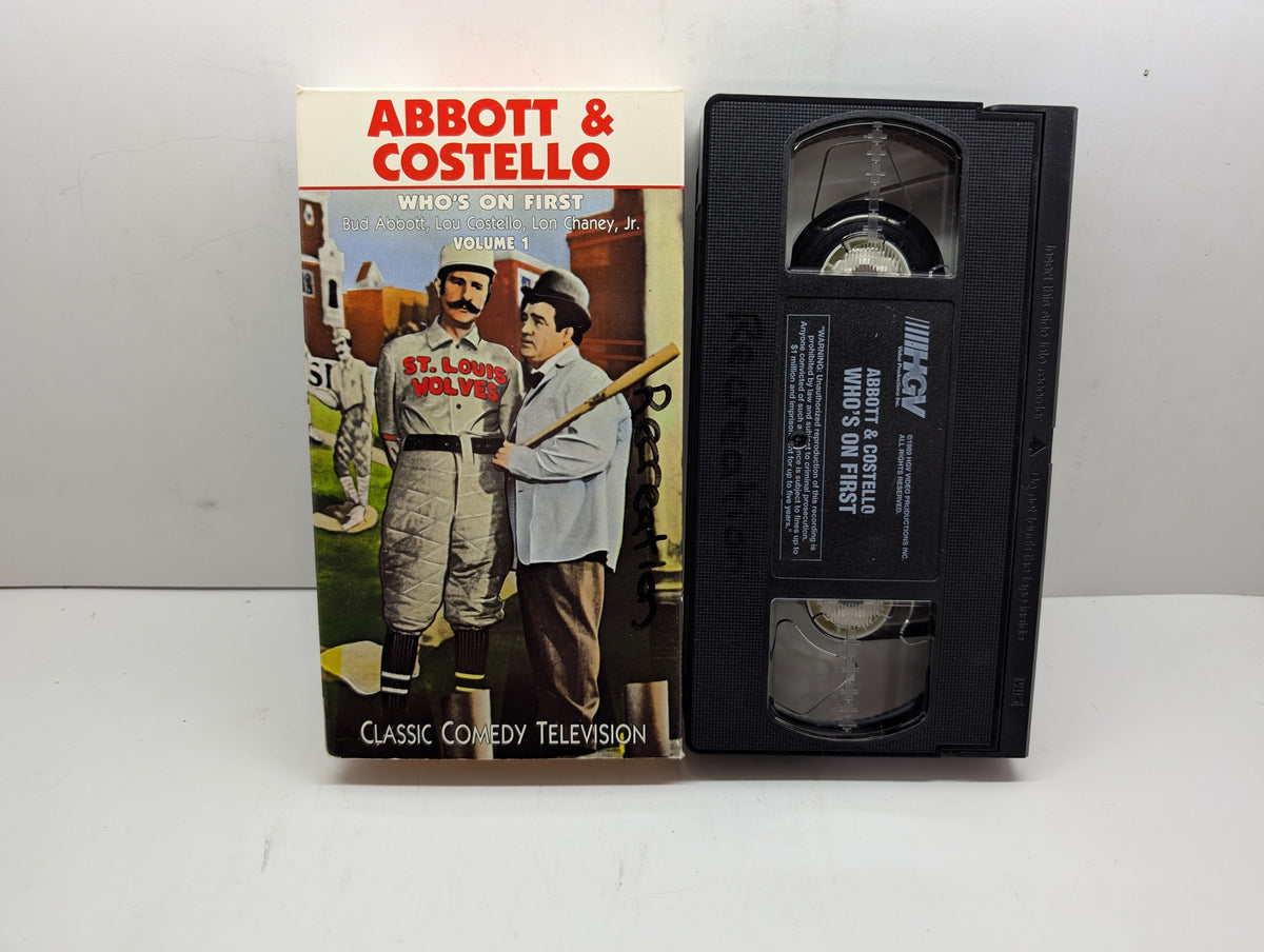 Abbott & Costello: Who's on First, Volume 1 - VHS — actual item pictured