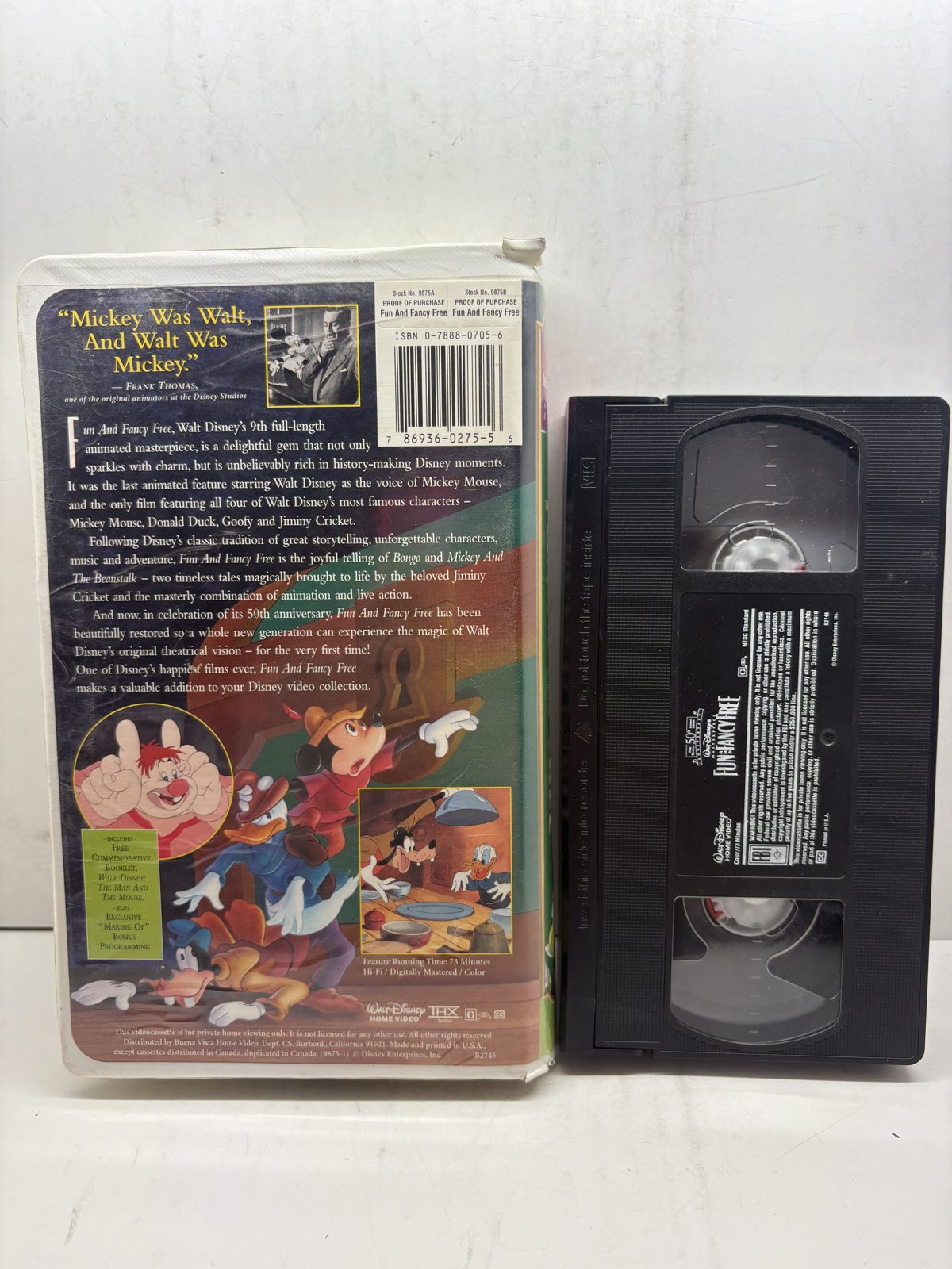 VHS back cover CVHS1.5 photograph 8282