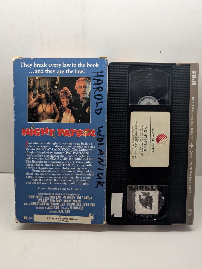 Night Patrol VHS back