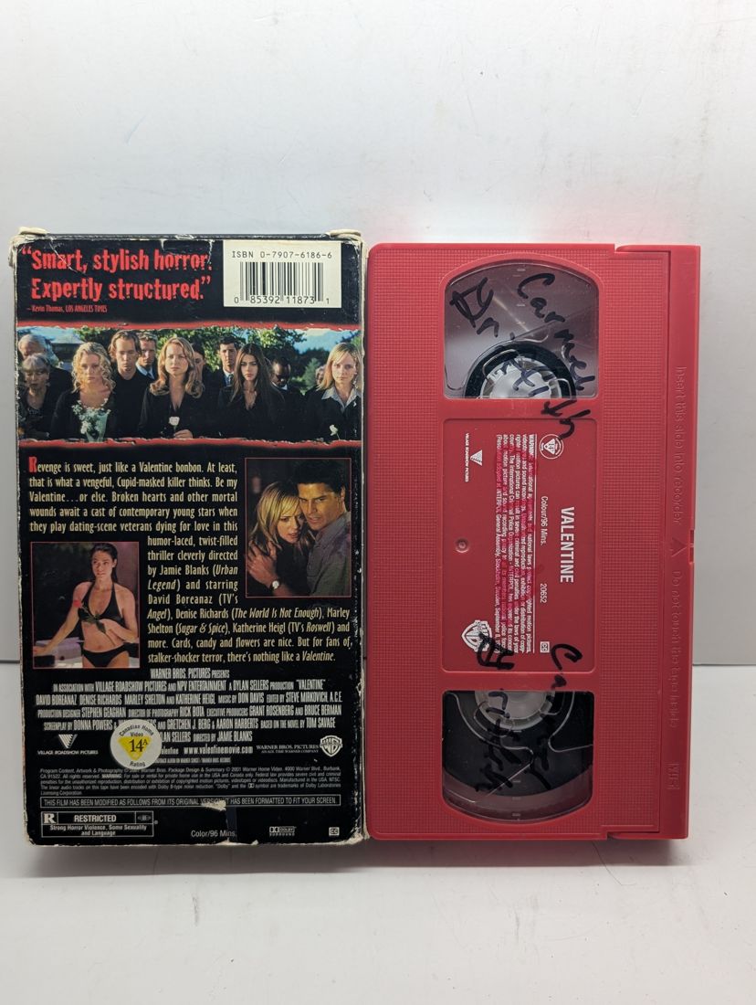 Valentine VHS back