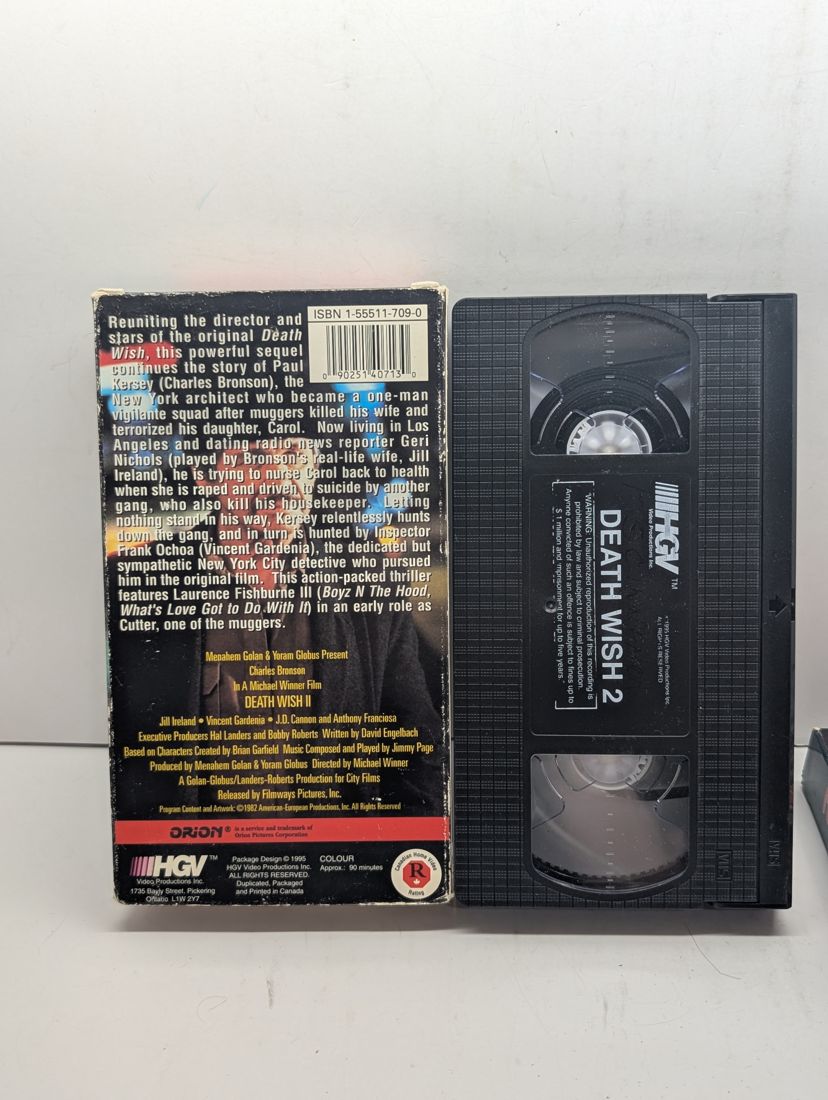 Death Wish II VHS back
