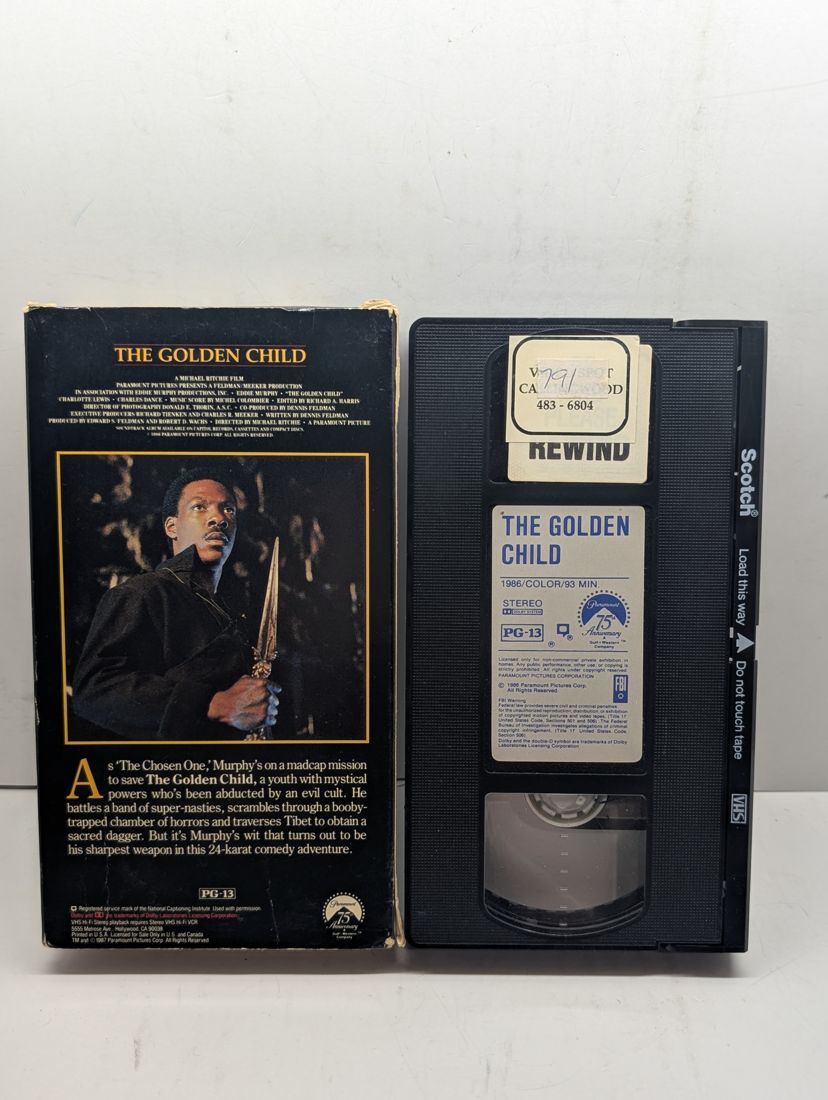 The Golden Child VHS back