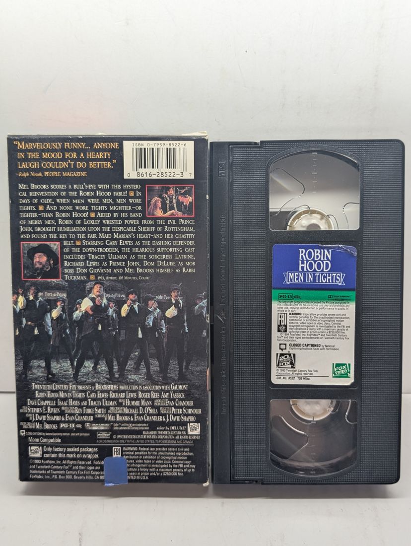 Robin Hood: Men in Tights VHS back