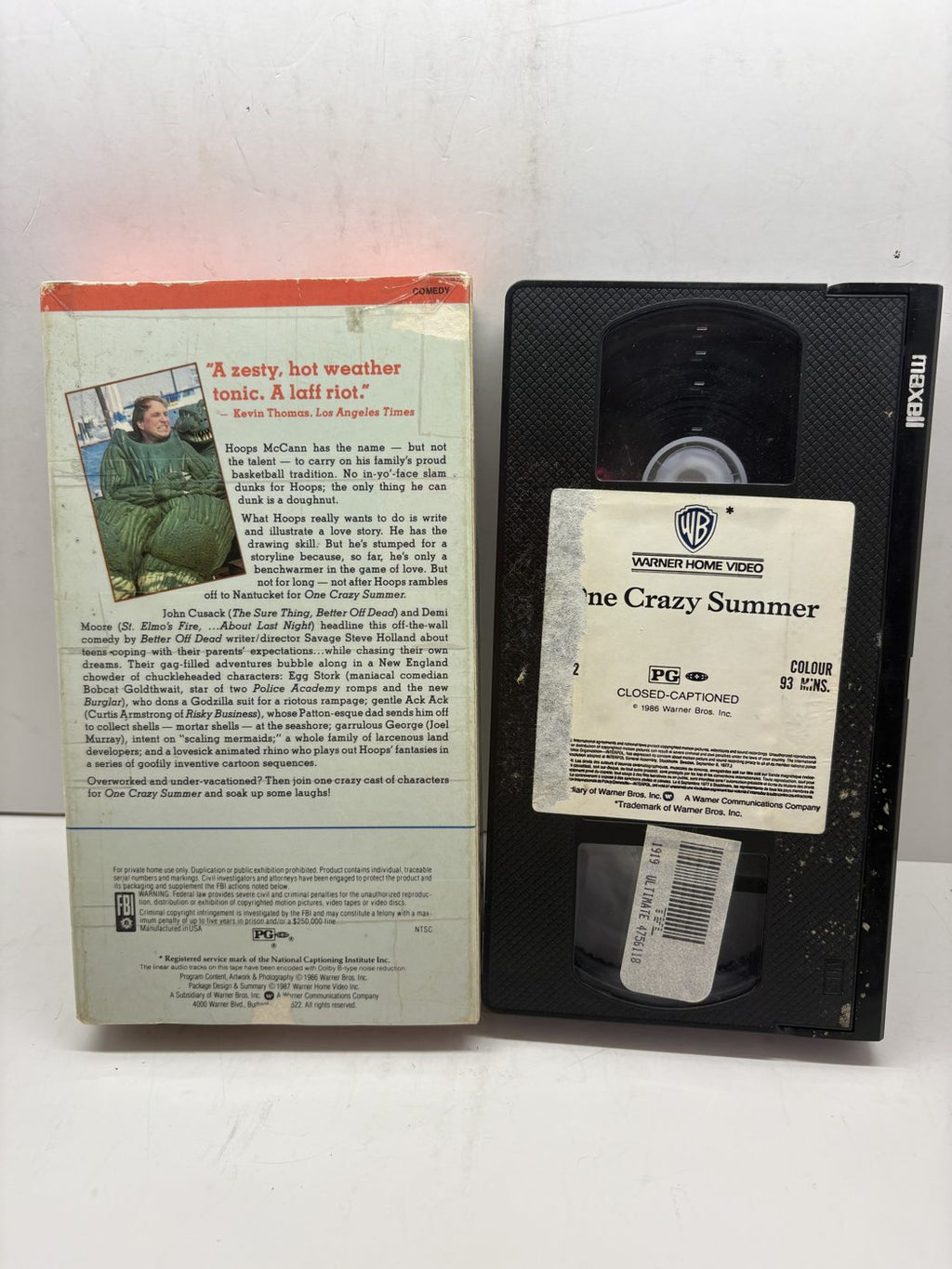 One Crazy Summer VHS back