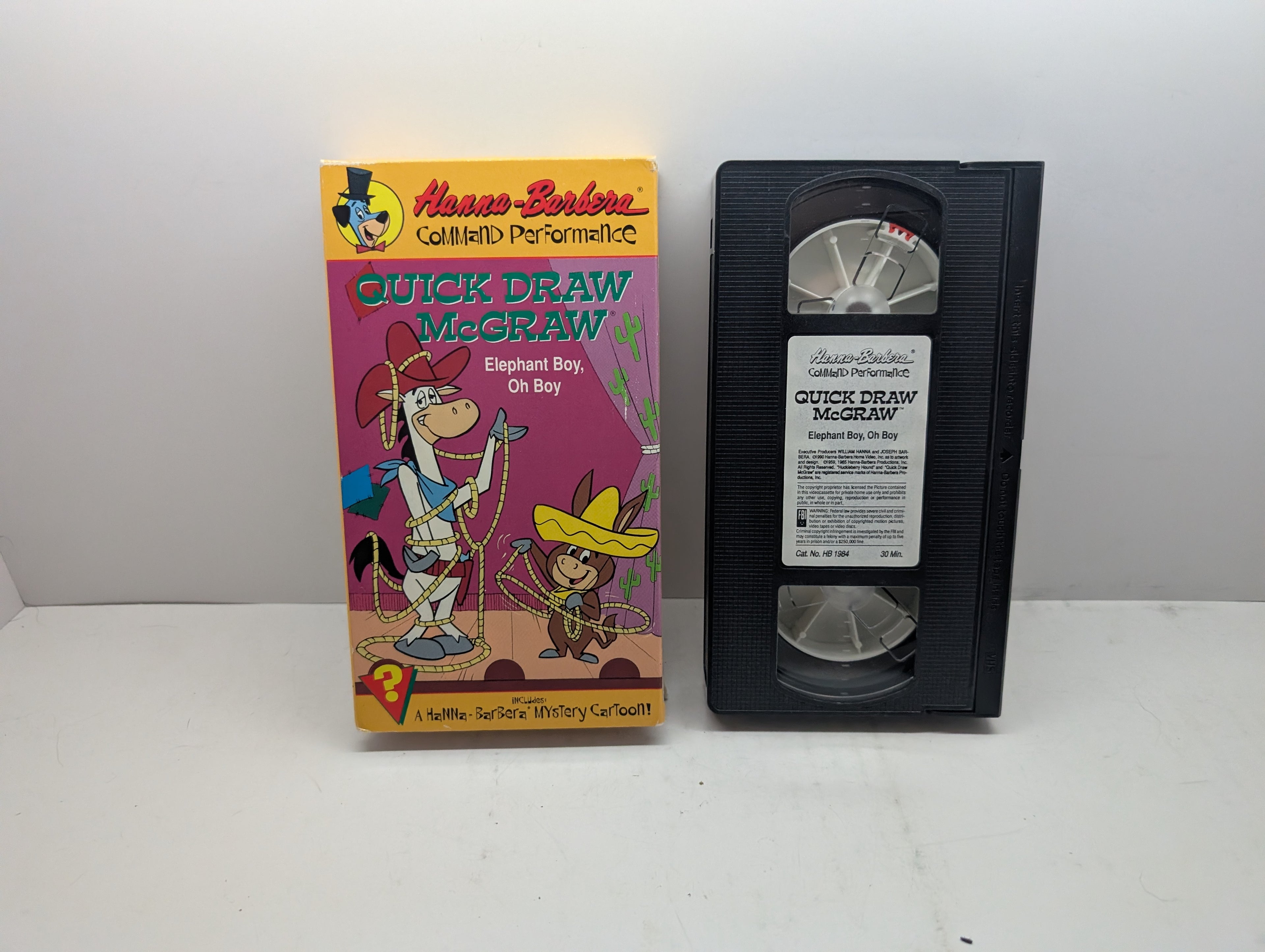 Hanna-Barbera Cartoon Classics: Quick Draw McGraw - VHS – actual VHS tape and packaging sold by Canada VHS.