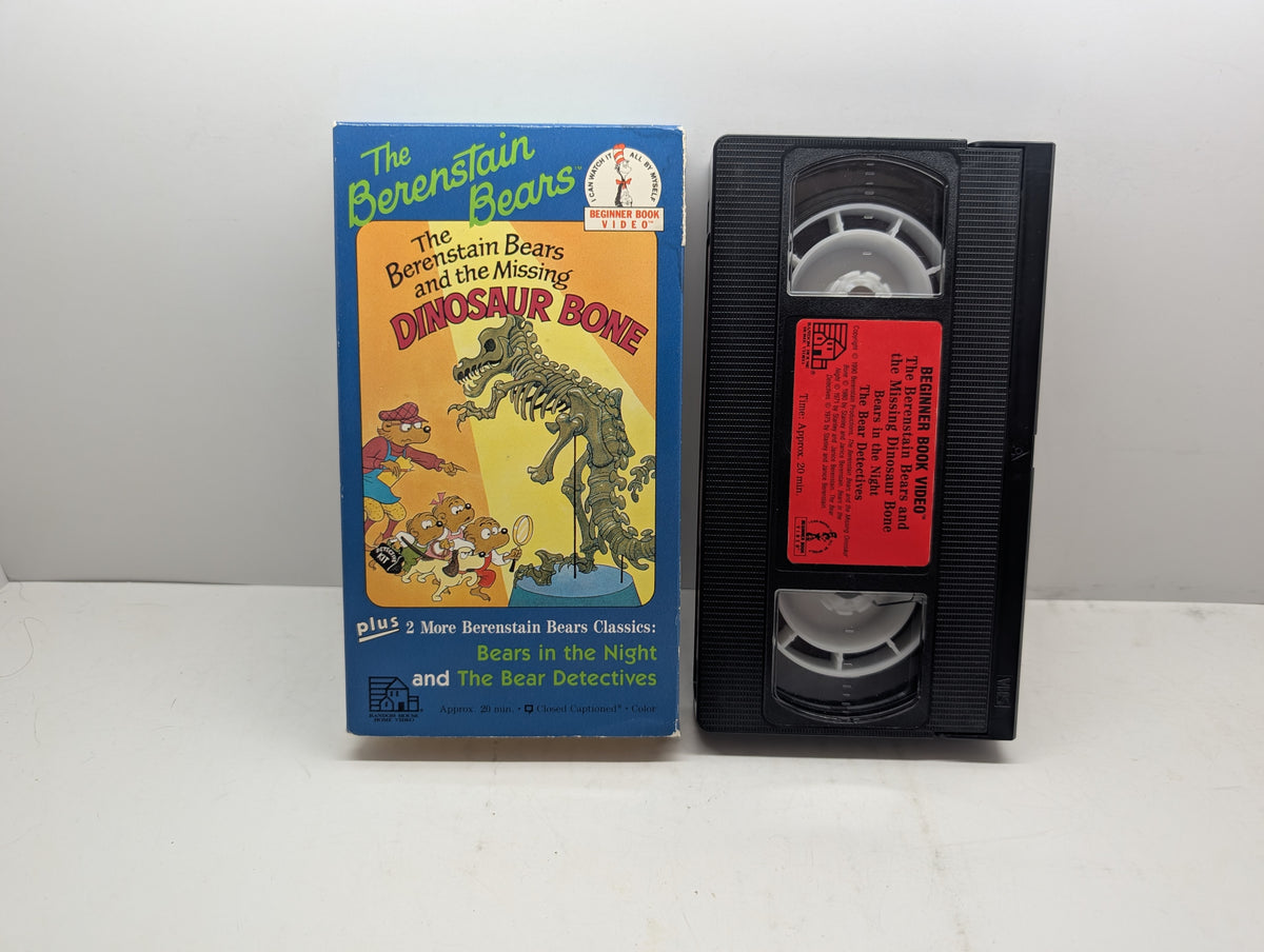 The Berenstain Bears and the Missing Dinosaur Bone - VHS – actual VHS tape and packaging sold by Canada VHS.