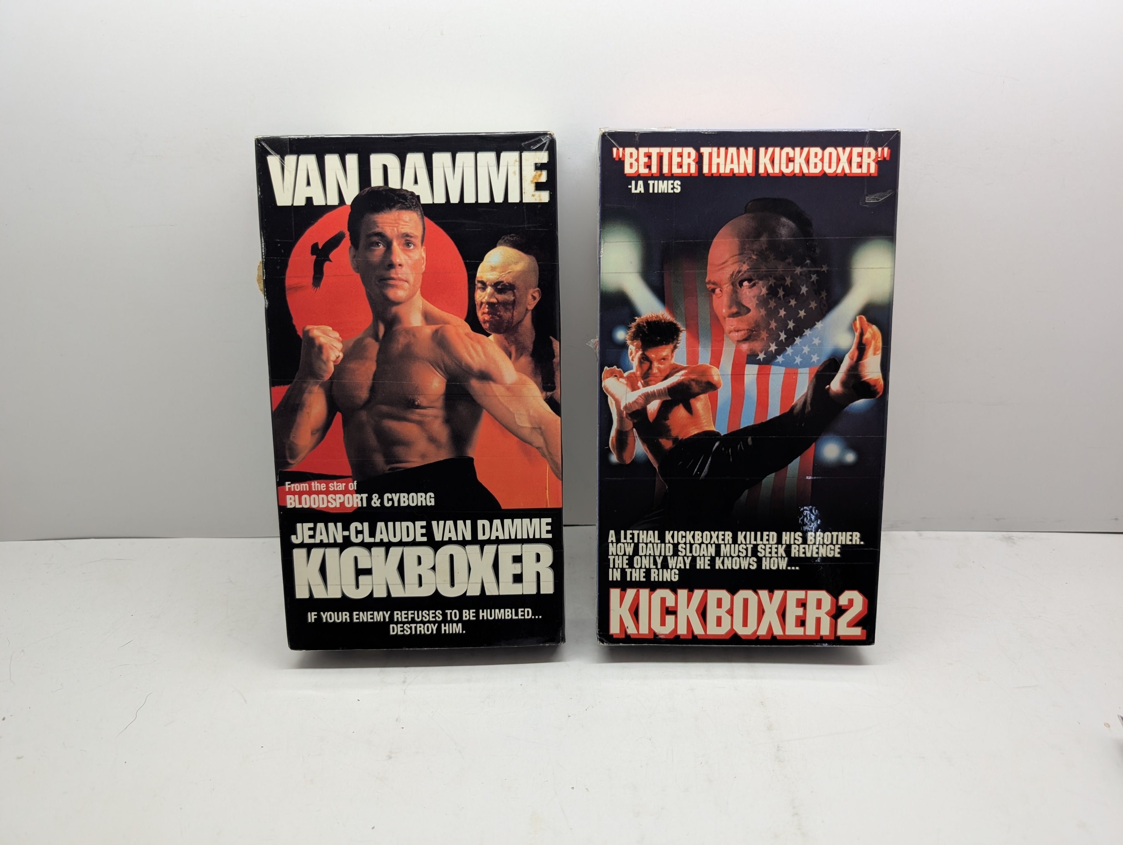 Kickboxer & Kickboxer 2 VHS - actual item pictured
