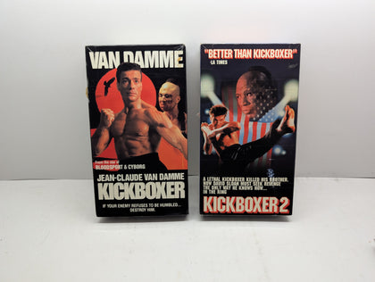 Kickboxer & Kickboxer 2 VHS - actual item pictured